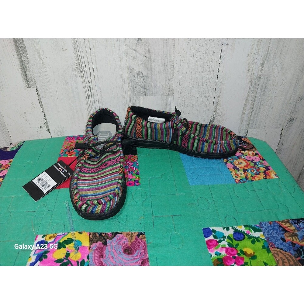 Hey Dude Wally Serape Mesa Verde Slip On Shoes 40017-9BZ NWT Size US L9 M7 - Picture 2 of 8
